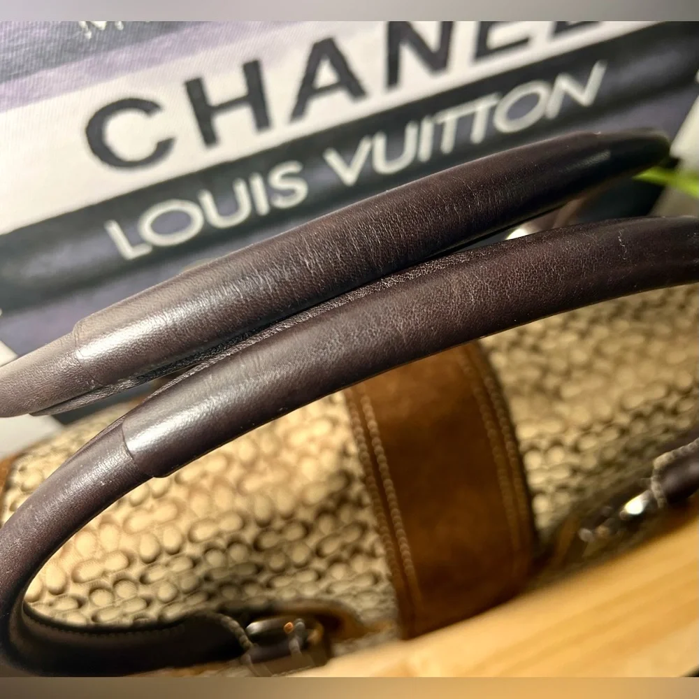 ❣️SALE❣️COACH Vintage SoHo Suede Leather & Jacquard Canvas, Gorgeous Condition - Picture 7 of 15